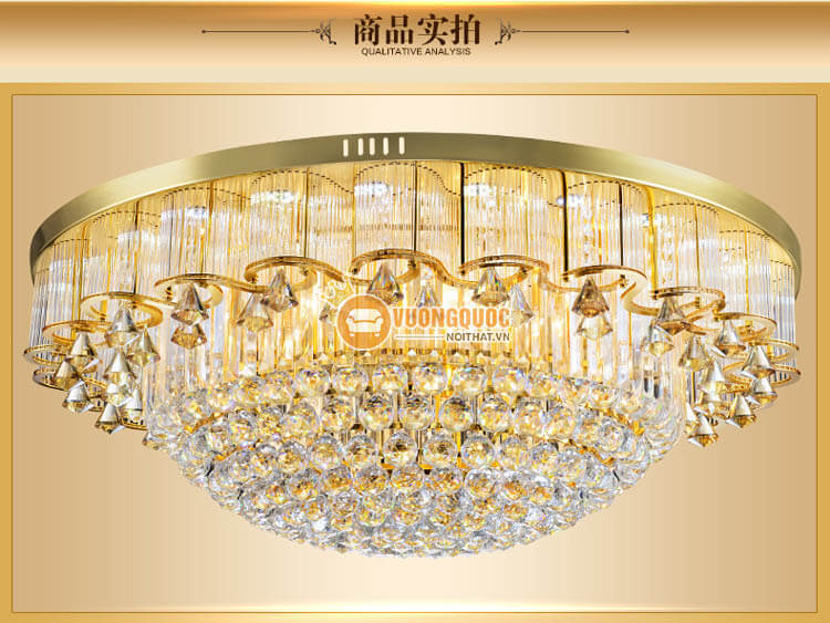 Đèn ốp trần pha lê đẹp treo phòng khách CM221-4